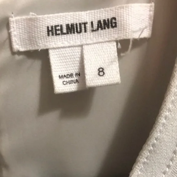 HELMUT LANG Light Grey Mesh Accent Back Cutout Dress - Picture 5 of 5